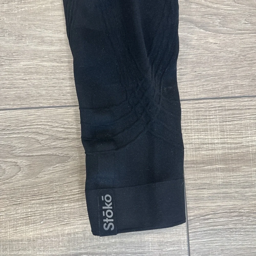 Stoko Men's Compression Athletic Pants Black Adjustable Waist Support XL NEW